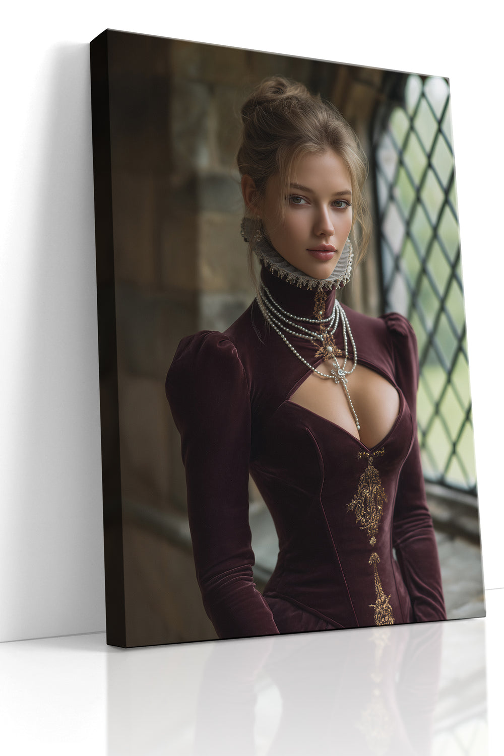 Die edle Dame am Burgfenster